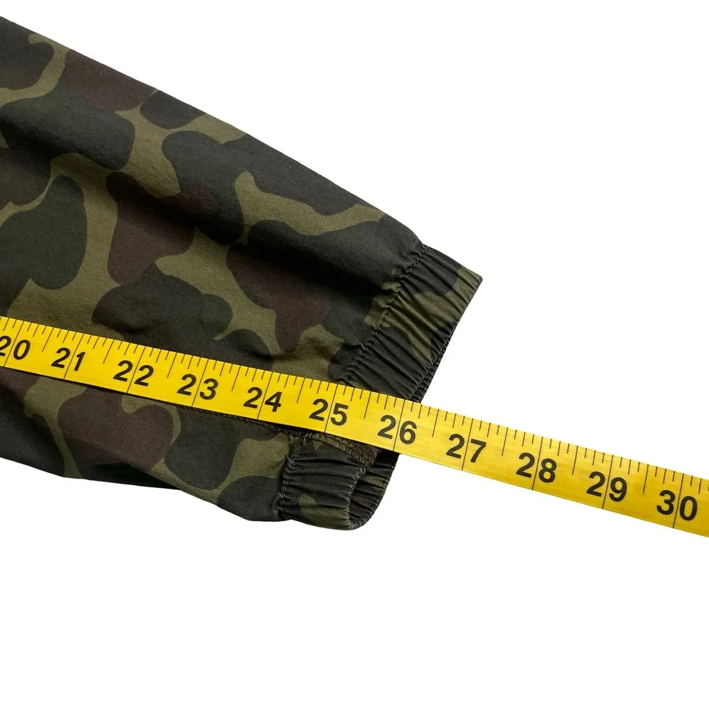 American Eagle Flex Camo Jogger Pants Mens Small Green Zipper Pockets Gorpcore
